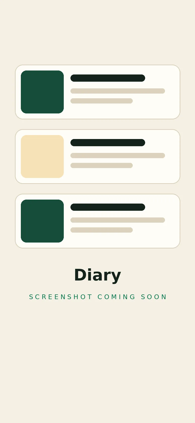 Diary: memories from your visits, newest first